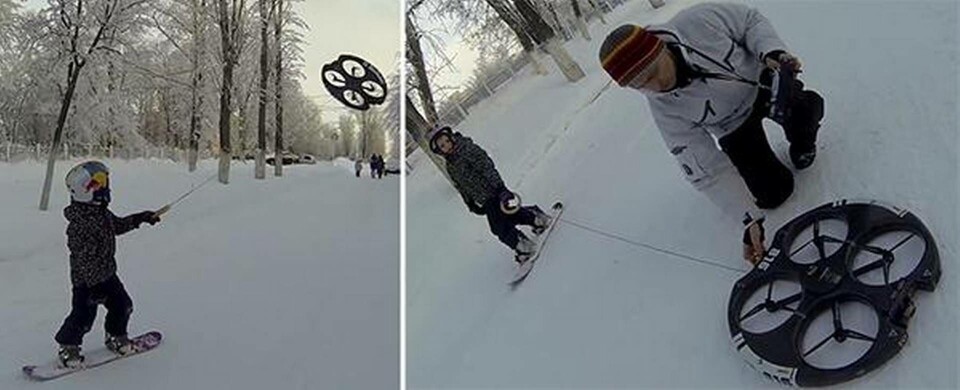 Premiär för den nya sporten Droneboarding. Foto: Valplushka Premiär för den nya sporten Droneboarding. Foto: Valplushka