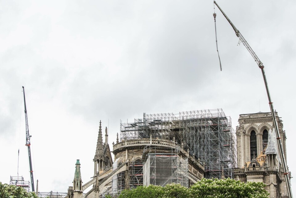 Notre-Dame, Paris. Bild 25 april 2019, tio dagar efter branden. Foto: Sadak Souici/Zuma Press Notre-Dame, Paris. Bild 25 april 2019, tio dagar efter branden. Foto: Sadak Souici/Zuma Press