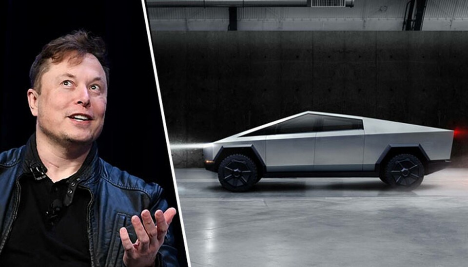 Elon Musk och Teslas pickup, Cybertruck. Elon Musk och Teslas pickup, Cybertruck.