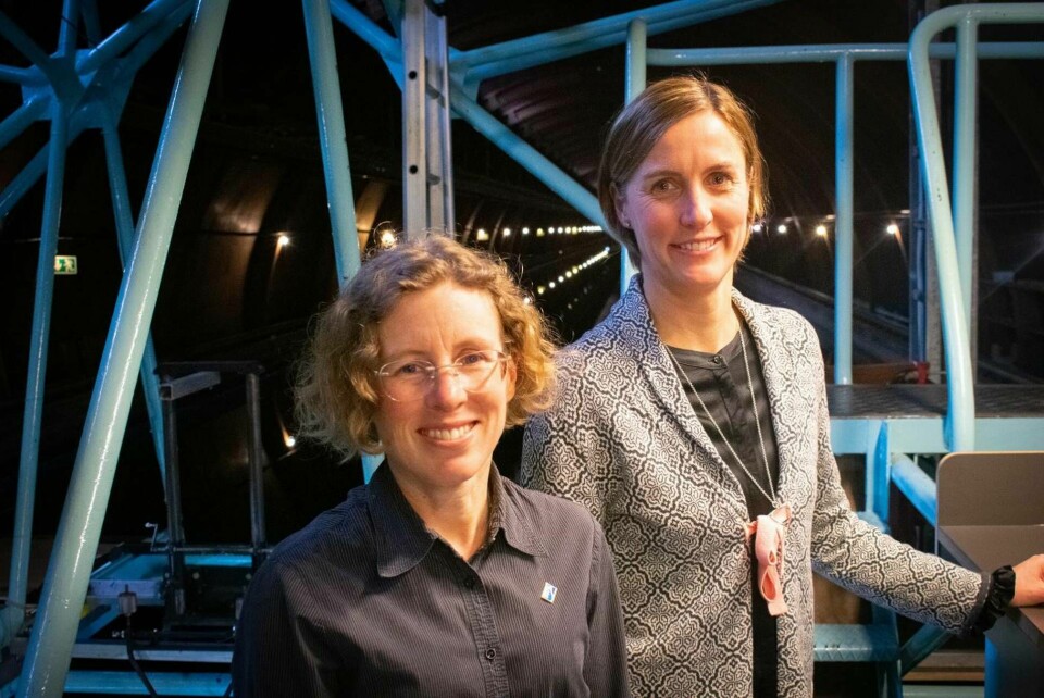 Sofia Werner, hydrodynamikexpert, och Vendela Santén, projektledare, på SSPA. Foto: Johan Kristensson