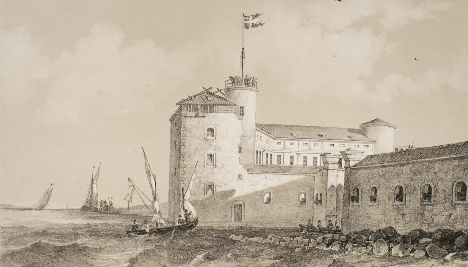 600 man ur Kronoarbetskåren sattes in i arbetet med att bygga Karlsborgs fästning på Vanäs udde i Vättern liksom Kungsholms fästning utanför Karlskrona (den sistnämnda illustrerad här). Foto: CECILIA NORDSTRAND/SJÖHISTORISKA MUSEET