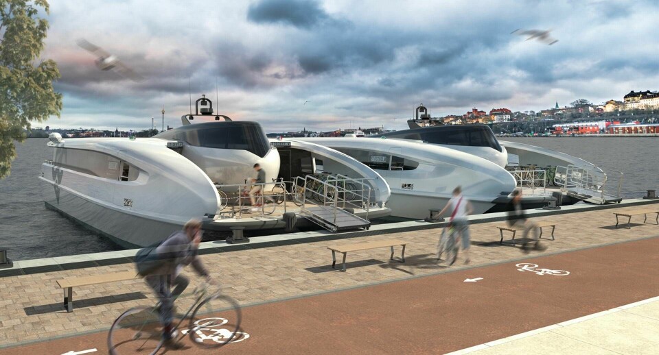 Green City Ferries bygger sina två första fartyg på Gustavsviks Varv i Ramvik, med beräknad driftsättning 2024 i Stockholms båttrafik. Foto: Echandia Marine