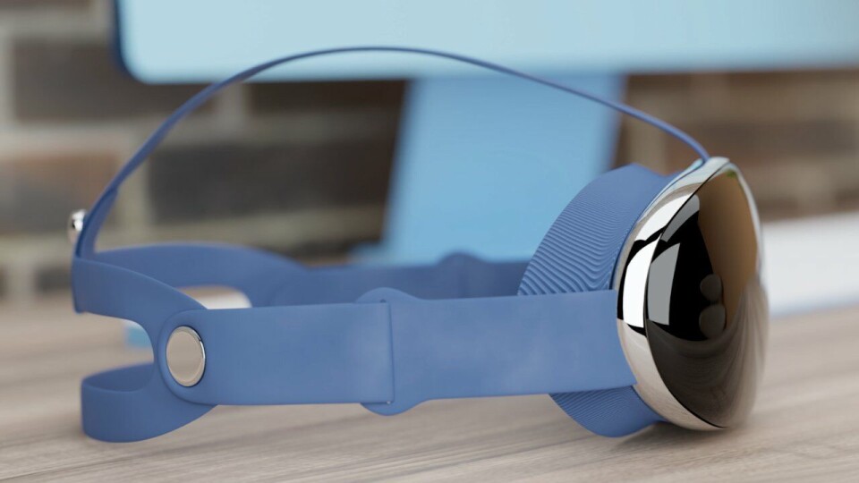 En 3d-rendering som visar hur Apples vr-hjälm kan se ut. Foto: Media En 3d-rendering som visar hur Apples vr-hjälm kan se ut. Foto: Media