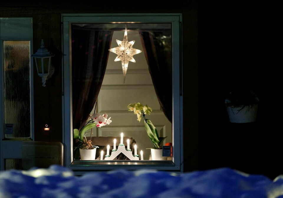 Du kan spara pengar på att byta från glödlampor till led-lampor i julbelysningen. Foto: Gorm Kallestad/NTB/TT