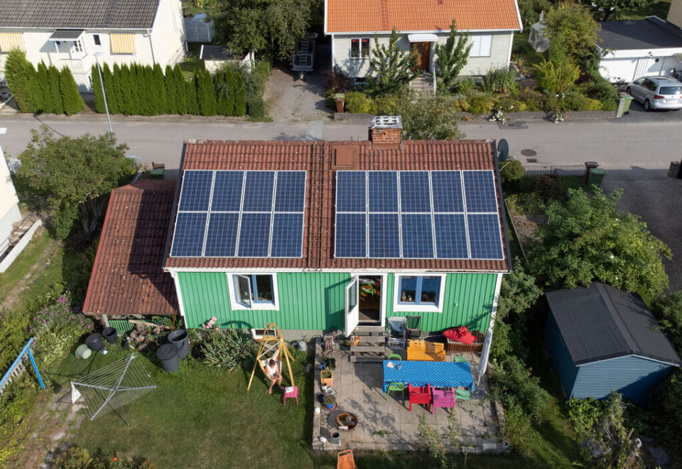 Solceller på en villa i Uppsala. Arkivbild. Foto: Fredrik Sandberg/TT Solceller på en villa i Uppsala. Arkivbild. Foto: Fredrik Sandberg/TT