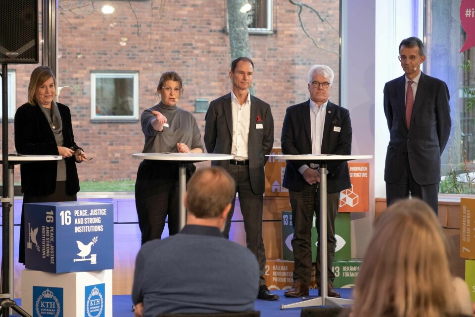 Pressträffen hölls på KTH Innovation, framför Alfvénlaboratoriet. Foto: Patrik Lundmark