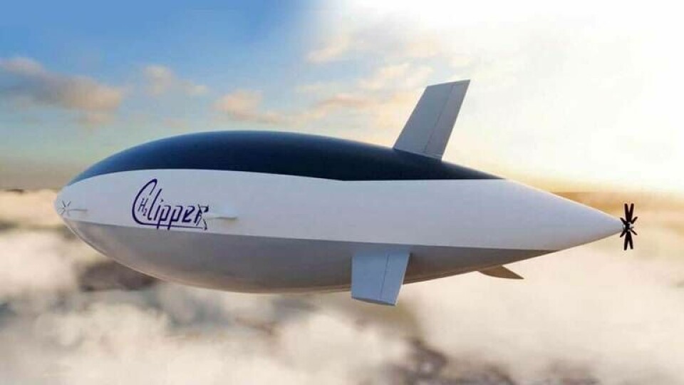 H2 Clippers luftskepp sägs kunna ta en 8-10 gånger så stor last som ett konventionellt fraktflygplan, till en fjärdedel av kostnaden. Foto: H2 Clipper