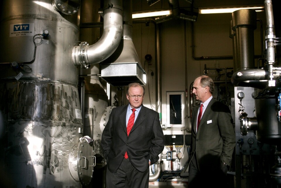 Dåvarande statsministern Göran Persson (S) besöker en biogasanläggning i Linköping. Till höger Svensk Biogas dåvarande vd Carl Lilliehöök. Foto: PONTUS LUNDAHL/TT Dåvarande statsministern Göran Persson (S) besöker en biogasanläggning i Linköping. Till höger Svensk Biogas dåvarande vd Carl Lilliehöök. Foto: PONTUS LUNDAHL/TT