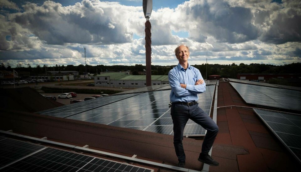Förvaltningschefen Kent Tillberg tycker att Sjöbohems energisystem funkar klockrent.