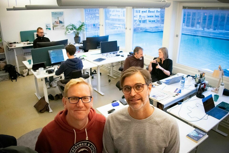 Per Sigurdson och Aleksandar Filipov har grundat Remotive Labs, som nu är på väg att växa ur sina lokaler på Minc i Malmö. Foto: Johan Kristensson