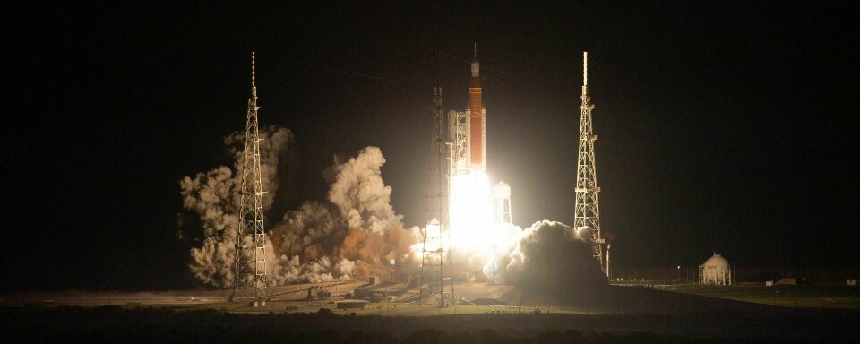SLS-raketen tog med Orion och tio kubsatelliter till rymden den 16 november 2022. Foto: NASA / Zuma press /TT