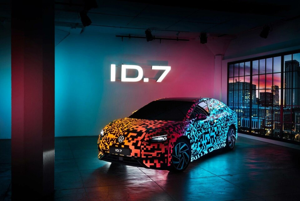 Volkswagens nya ID7 presenteras på mässan under helgen. Foto: VW Volkswagens nya ID7 presenteras på mässan under helgen. Foto: VW
