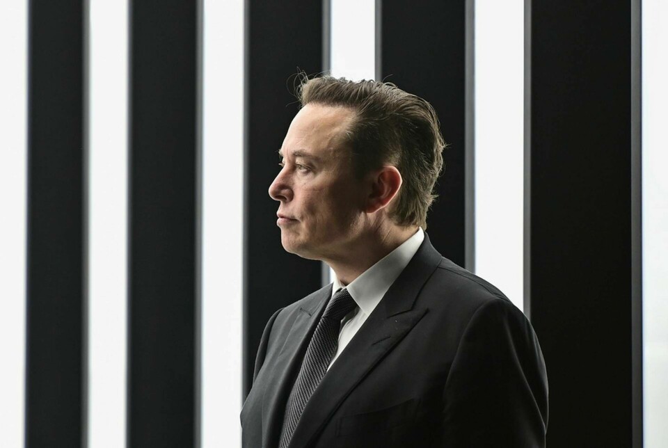 Elon Musk vid invigningen av Teslas nya fabrik i Tyskland tidigare i veckan. Foto: Patrick Pleul/pool/AP/TT