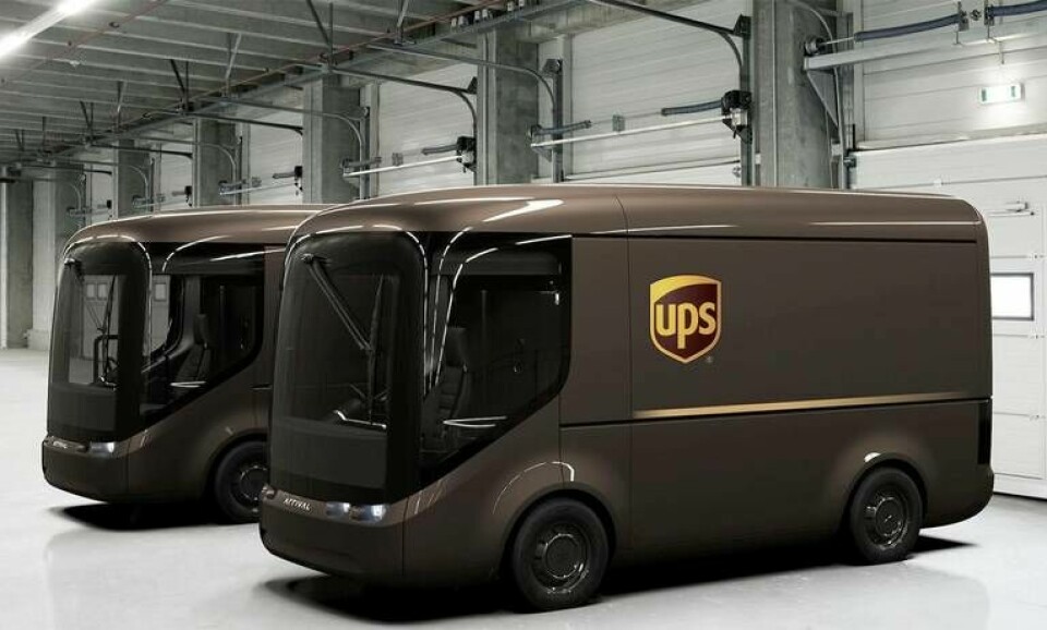 UPS är ett av logistikföretagen som testkör Arrivals elskåpbilar. Foto: Arrival