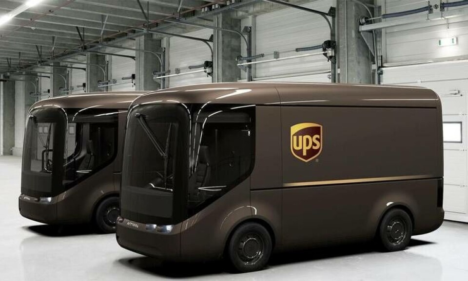 UPS är ett av logistikföretagen som testkör Arrivals elskåpbilar. Foto: Arrival UPS är ett av logistikföretagen som testkör Arrivals elskåpbilar. Foto: Arrival