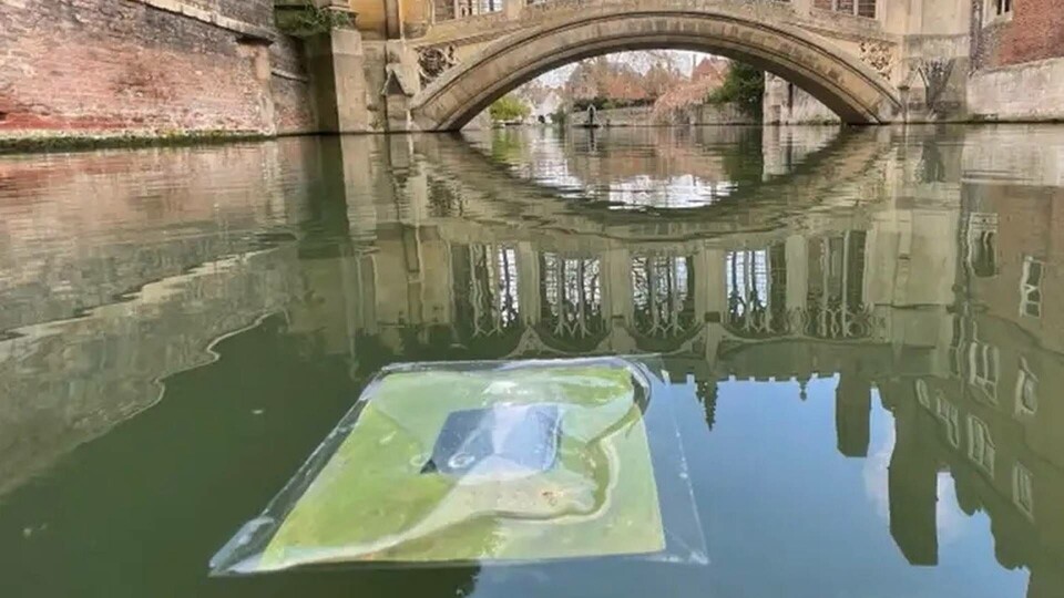 Konstgjorda löven testades på floden Cam i Cambridge. Foto: V Andrei et al./University of Cambridge Konstgjorda löven testades på floden Cam i Cambridge. Foto: V Andrei et al./University of Cambridge