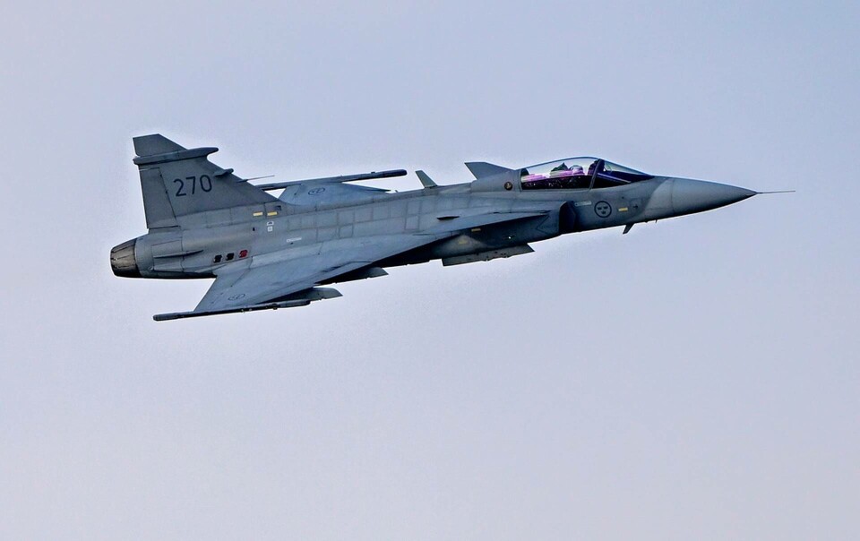 Uppvisning av Jas 39 Gripen i Kalmar. Arkivbild. Foto: Jonas Ekströmer/TT Uppvisning av Jas 39 Gripen i Kalmar. Arkivbild. Foto: Jonas Ekströmer/TT