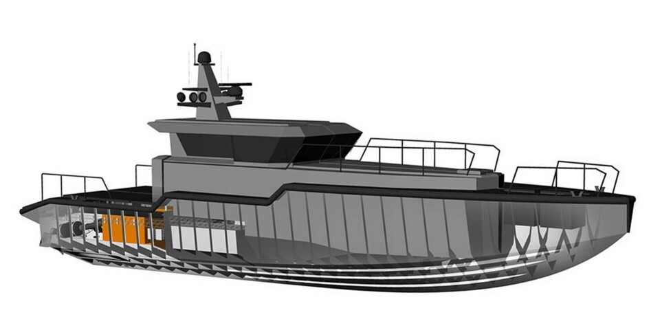 Illustration av hur fartyget som går under beteckningen 'Projekt P16 Prototyp' ska se ut. Foto: SSY Illustration av hur fartyget som går under beteckningen 'Projekt P16 Prototyp' ska se ut. Foto: SSY