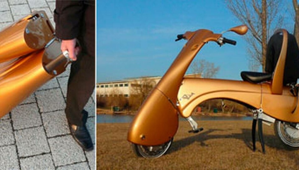 Skotern Moevo väger 25 kg och kan köra 35 km på en batteriuppladdning med toppfarten 45 km/h. Foto: Antro Group Skotern Moevo väger 25 kg och kan köra 35 km på en batteriuppladdning med toppfarten 45 km/h. Foto: Antro Group