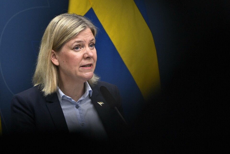 Statsminister Magdalena Andersson (S). Arkivbild. Foto: Claudio Bresciani/TT Statsminister Magdalena Andersson (S). Arkivbild. Foto: Claudio Bresciani/TT