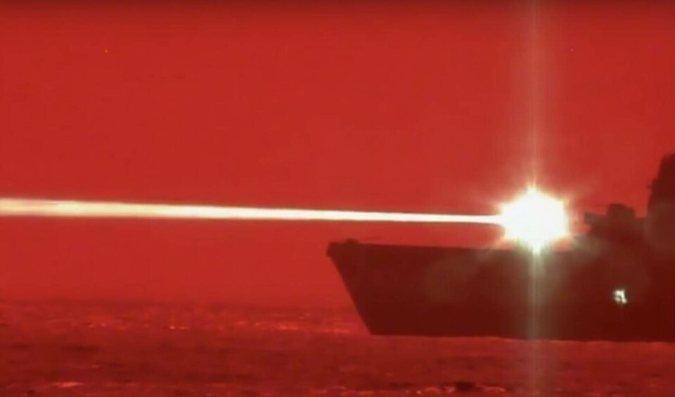 Laservapnet av fastatillståndstyp är utvecklat av Northrup Grumman. Foto: US Navy Laservapnet av fastatillståndstyp är utvecklat av Northrup Grumman. Foto: US Navy