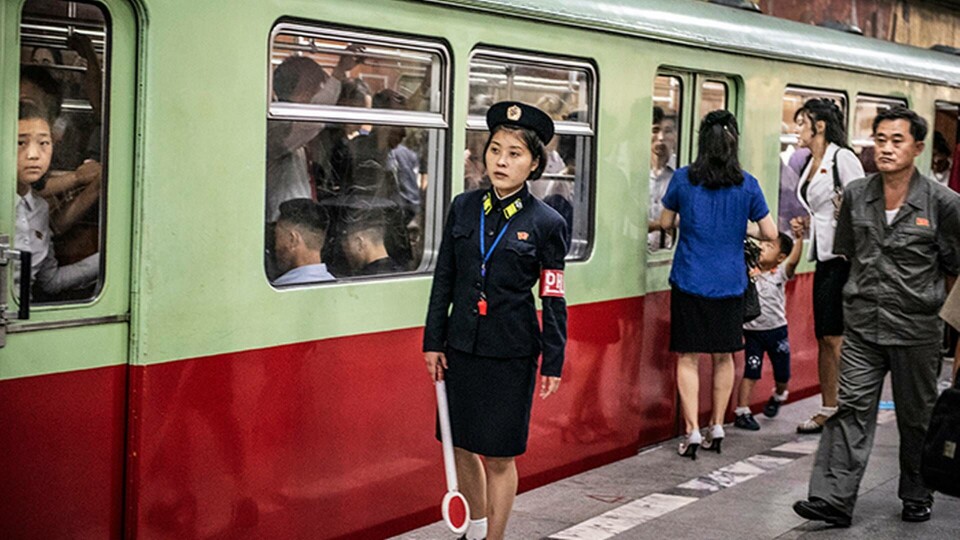 Bild från tunnelbanan i Pyongyang. Foto: Yvonne Åsell / SvD / TT Bild från tunnelbanan i Pyongyang. Foto: Yvonne Åsell / SvD / TT