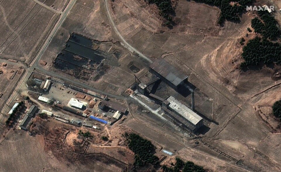 Satellitbild från i mars i år över Nordkoreas atomanläggning Yongbyon. Foto: Maxar Technologies/AP/TT