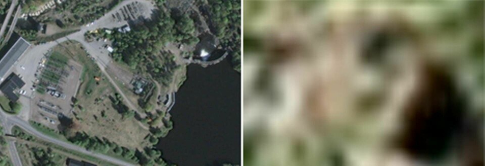 Så här stor kan skillnaden vara när samma ort visas i olika karttjänster. Här som Gullspång presenteras av Hitta (t.v) och Bing Maps.