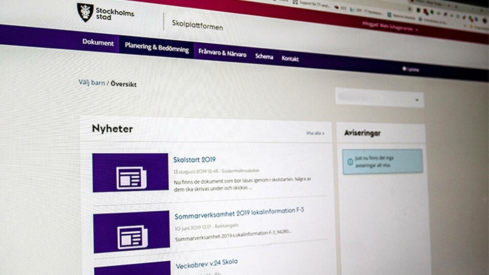 Stockholms stads skolplattformen har skapat stort intresse. Foto: TT Stockholms stads skolplattformen har skapat stort intresse. Foto: TT