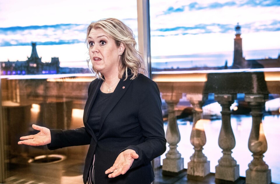 Lena Hallengren, socialminister. Foto: Tomas Oneborg/SvD/TT Lena Hallengren, socialminister. Foto: Tomas Oneborg/SvD/TT