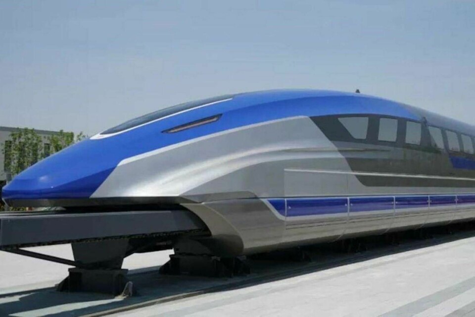 Prototyptåget som visades tidigare i år. Foto: CRRC – China Railway Rolling Stock Corporation