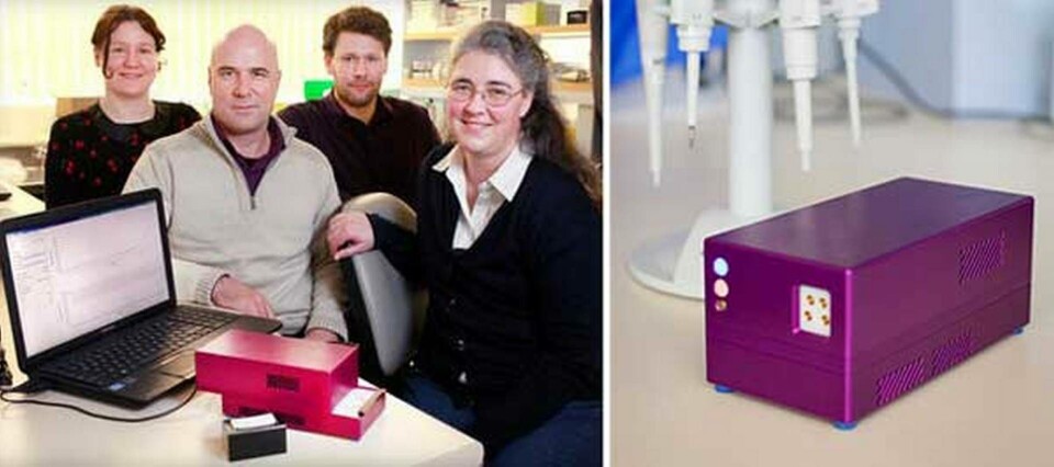 Forskarna från Nya Zeeland har arbetat i sex år med att utveckla sin dna-analysator. Foto: Sharron Bennett/University of Otago Forskarna från Nya Zeeland har arbetat i sex år med att utveckla sin dna-analysator. Foto: Sharron Bennett/University of Otago
