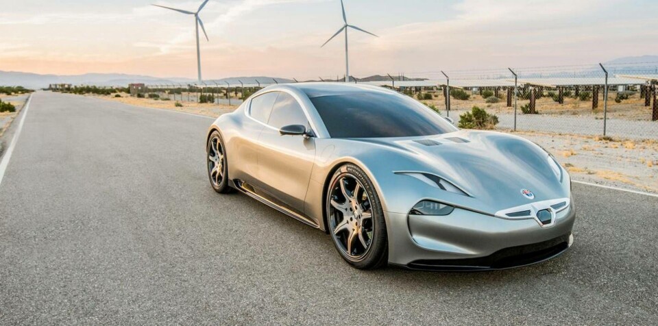 Fisker har ansökt om ett patent för en ny typ av batteriteknik. Elbilar ska laddar supersnabbt och ge en räckvidd om 80 mil. Foto: Fisker Fisker har ansökt om ett patent för en ny typ av batteriteknik. Elbilar ska laddar supersnabbt och ge en räckvidd om 80 mil. Foto: Fisker