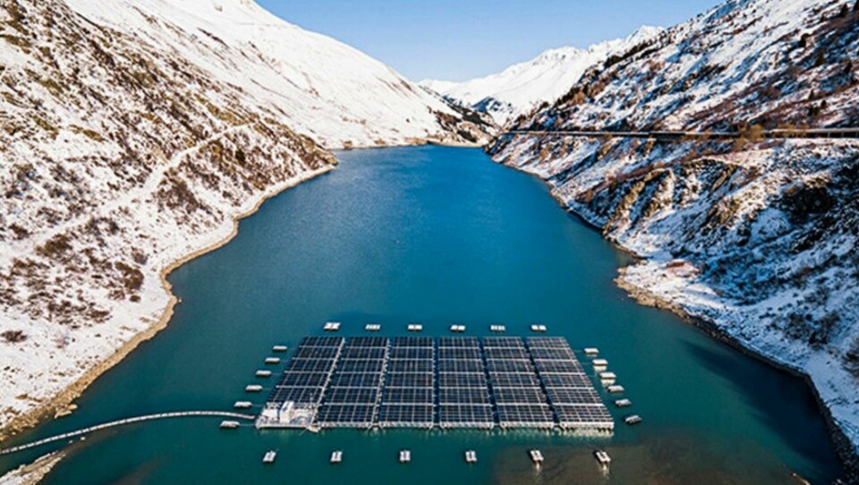 Dammar till vattenkraftverk utgör starka kandidater för att placera ut flytande solpaneler. Foto: Romande Energie