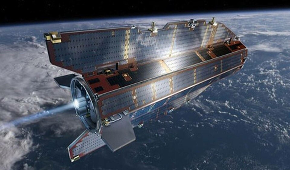Esas satellit Goce har mätt variationer i gravitationsfältet sedan 2009. Foto: Esa Esas satellit Goce har mätt variationer i gravitationsfältet sedan 2009. Foto: Esa