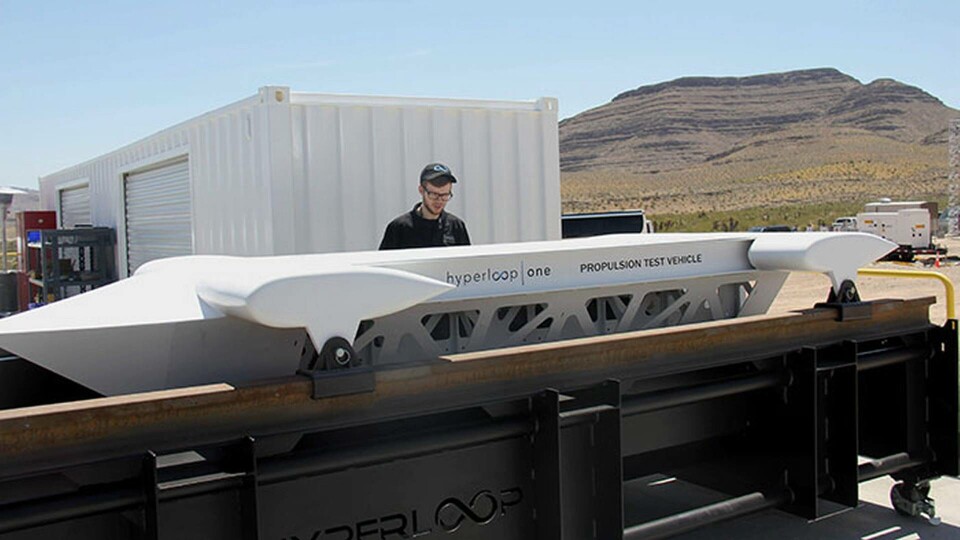 Modell av testfordon för Hyperloop. Foto: Imago Modell av testfordon för Hyperloop. Foto: Imago