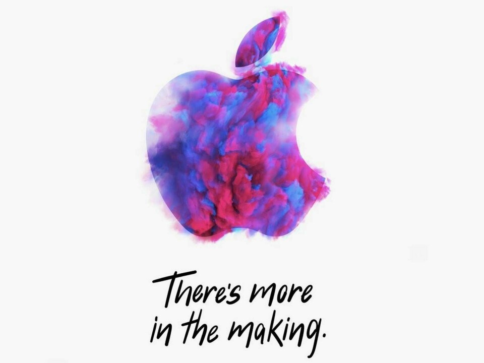 Apple har skickat ut olika inbjudningskort till olika redaktioner. Alla föreställer en omdesignad Apple-logo. Den här varianten publicerades på Twitter av Neil Cybart. Foto: Apple via Neil Cybart