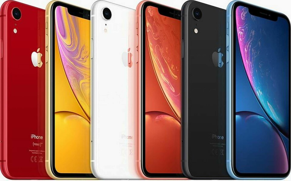 Iphone XR finns i sex färger. Foto: Apple