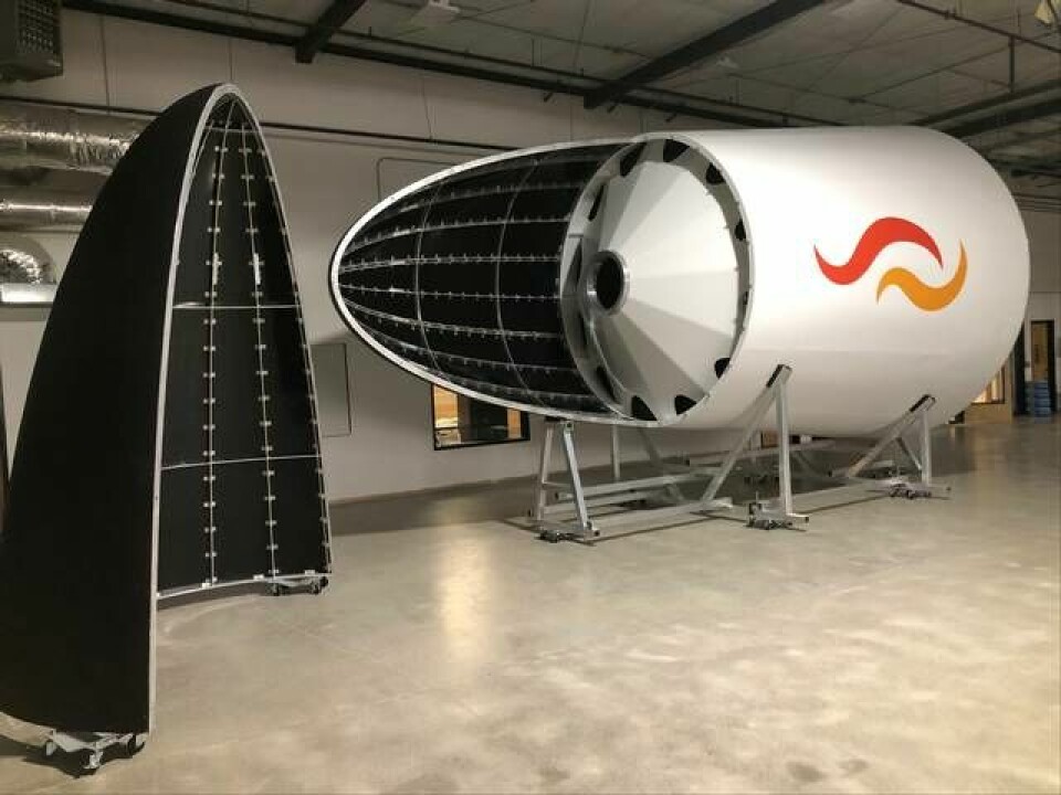 Andrasteget i Stokes raketer ska testflygas under 2022. Foto: Stoke Space