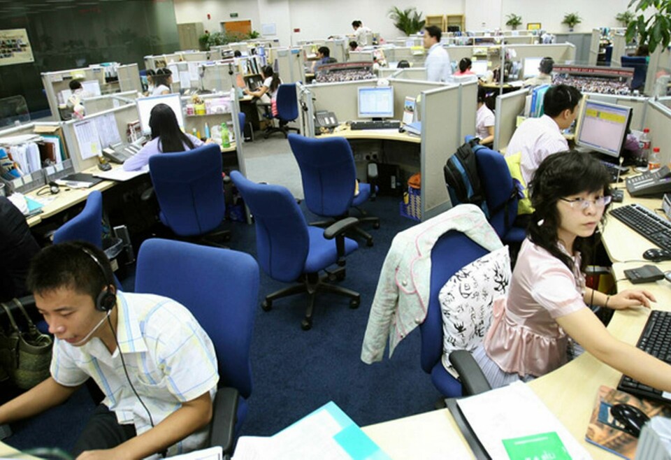 Arbetare i ett utvecklingscenter för Hewlett-Packard i Liaoning-provinsen i Kina. Bilden har inget med företagen i artikeln att göra. Foto: Ap/TT