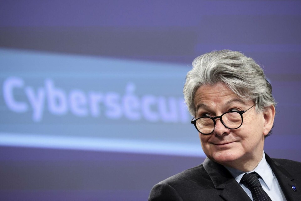 EU-kommissionär Thierry Breton. Arkivbild. Foto: Kenzo Tribouillard/AP/TT EU-kommissionär Thierry Breton. Arkivbild. Foto: Kenzo Tribouillard/AP/TT