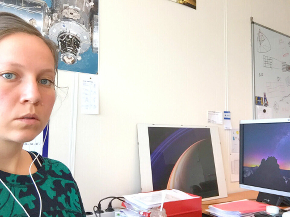 Marina Rantanen på sitt kontor på ESA. Foto: Privat