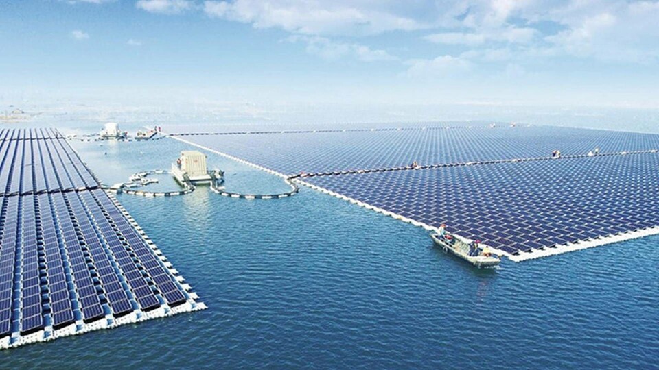 Tillverkare Sungrow meddelar att världens största flytande solcellsanläggning är färdig och har anslutits till elnätet. Foto: Sungrow Tillverkare Sungrow meddelar att världens största flytande solcellsanläggning är färdig och har anslutits till elnätet. Foto: Sungrow
