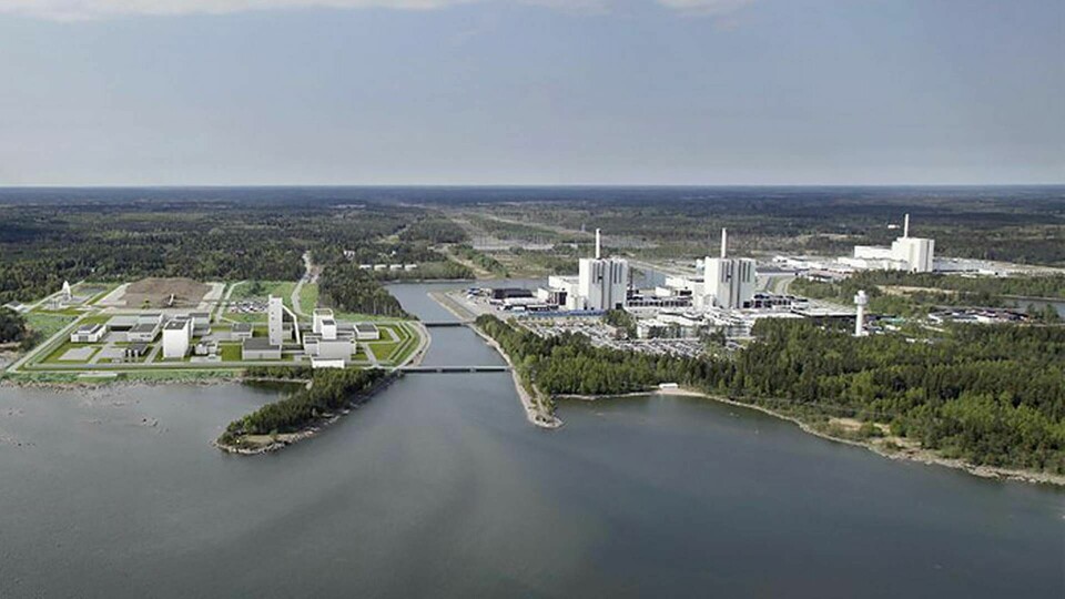 Forsmarks kärnkraftverk, där det svenska slutförvaret för använt kärnbränsle är planerat att byggas. Foto: Lasse Modin/SKB