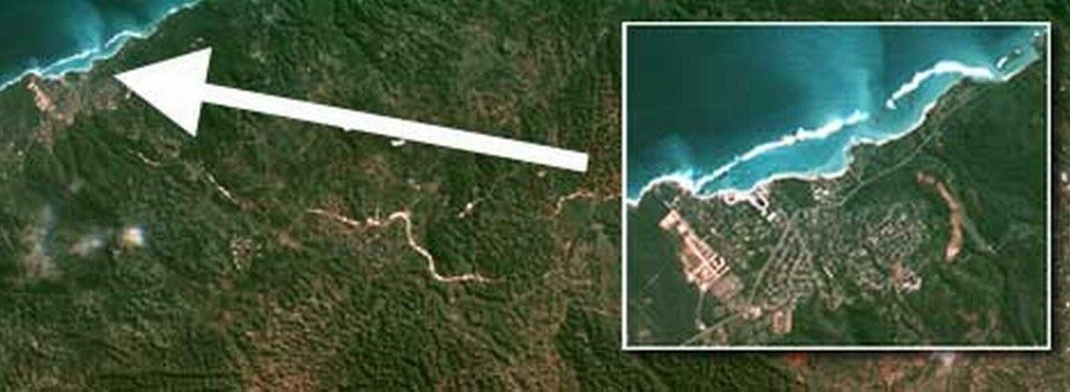 Bilden över Jamaica mäter i original 3 200 x 8 000 bildpunkter och har upplösningen 5,5 meter. Foto: UrtheCast Bilden över Jamaica mäter i original 3 200 x 8 000 bildpunkter och har upplösningen 5,5 meter. Foto: UrtheCast
