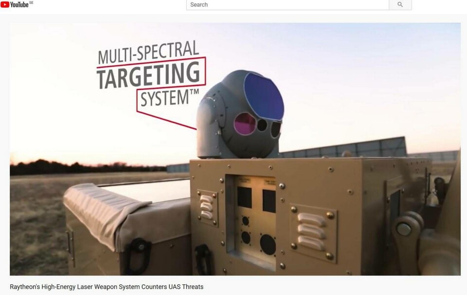 Raytheon har levererat ett nytt antidrönar-system till det amerikanska flygvapnet. Foto: Raytheon/Youtube Raytheon har levererat ett nytt antidrönar-system till det amerikanska flygvapnet. Foto: Raytheon/Youtube