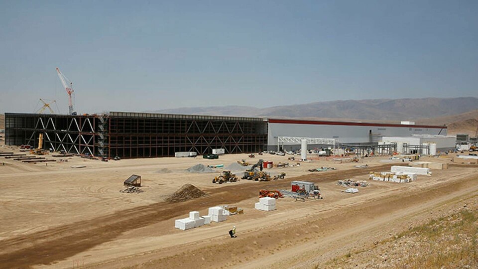 Här pågår bygget av Teslas gigafactory. Foto: Rich Pedroncelli