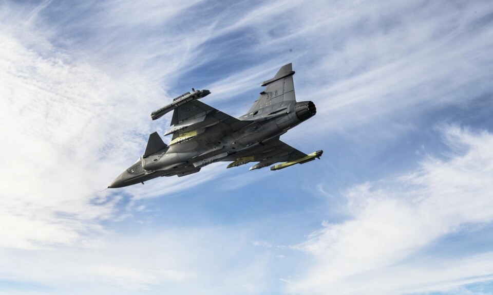 Stridsflygplanet Jas 39 Gripen. Arkivbild. Foto: Lars Pehrson/SvD/TT Stridsflygplanet Jas 39 Gripen. Arkivbild. Foto: Lars Pehrson/SvD/TT