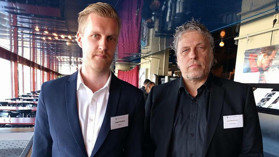 Jesper Broberg (till vänster) och Jens Berntsson får Monteringspriset 2017. Jesper Broberg (till vänster) och Jens Berntsson får Monteringspriset 2017.