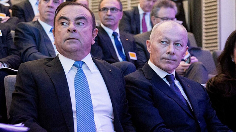 Carlos Ghosn och Thierry Bollore. Foto: Christophex Morinx/Imago Stock/IBL Carlos Ghosn och Thierry Bollore. Foto: Christophex Morinx/Imago Stock/IBL